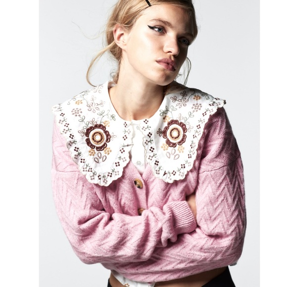 Zara embroidered poplin top - Picture 4 of 7